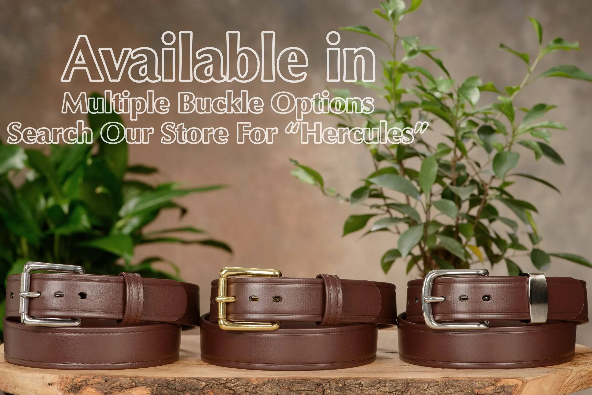 The Hercules Belt™ -  Brown Max Thick With Gunmetal Buckle 1.50" (H550BR)