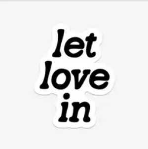 The Let Love In Sticker - Various Colours