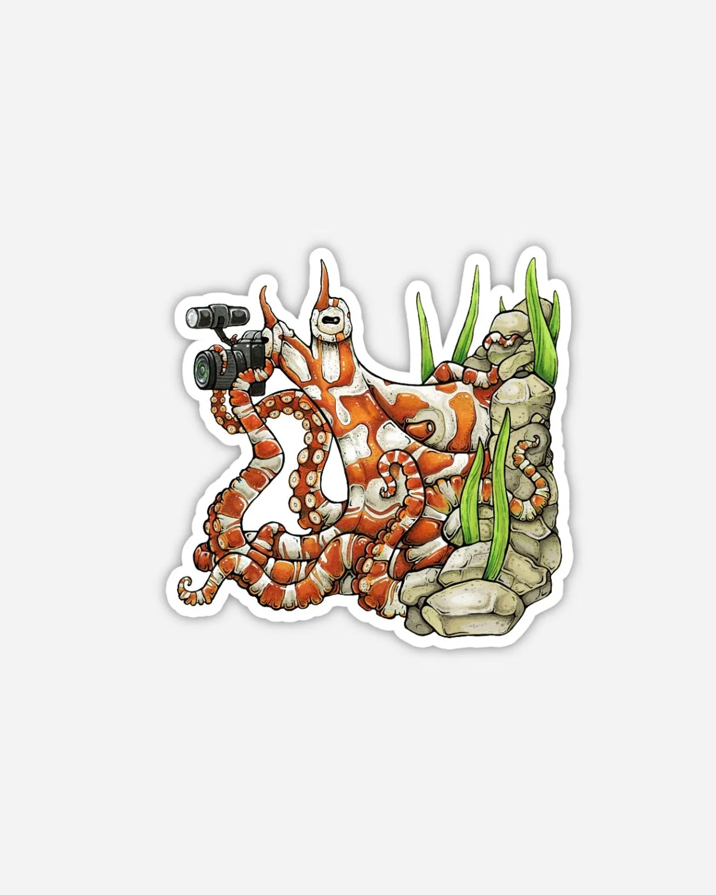 The Octographer! Octopus Sticker