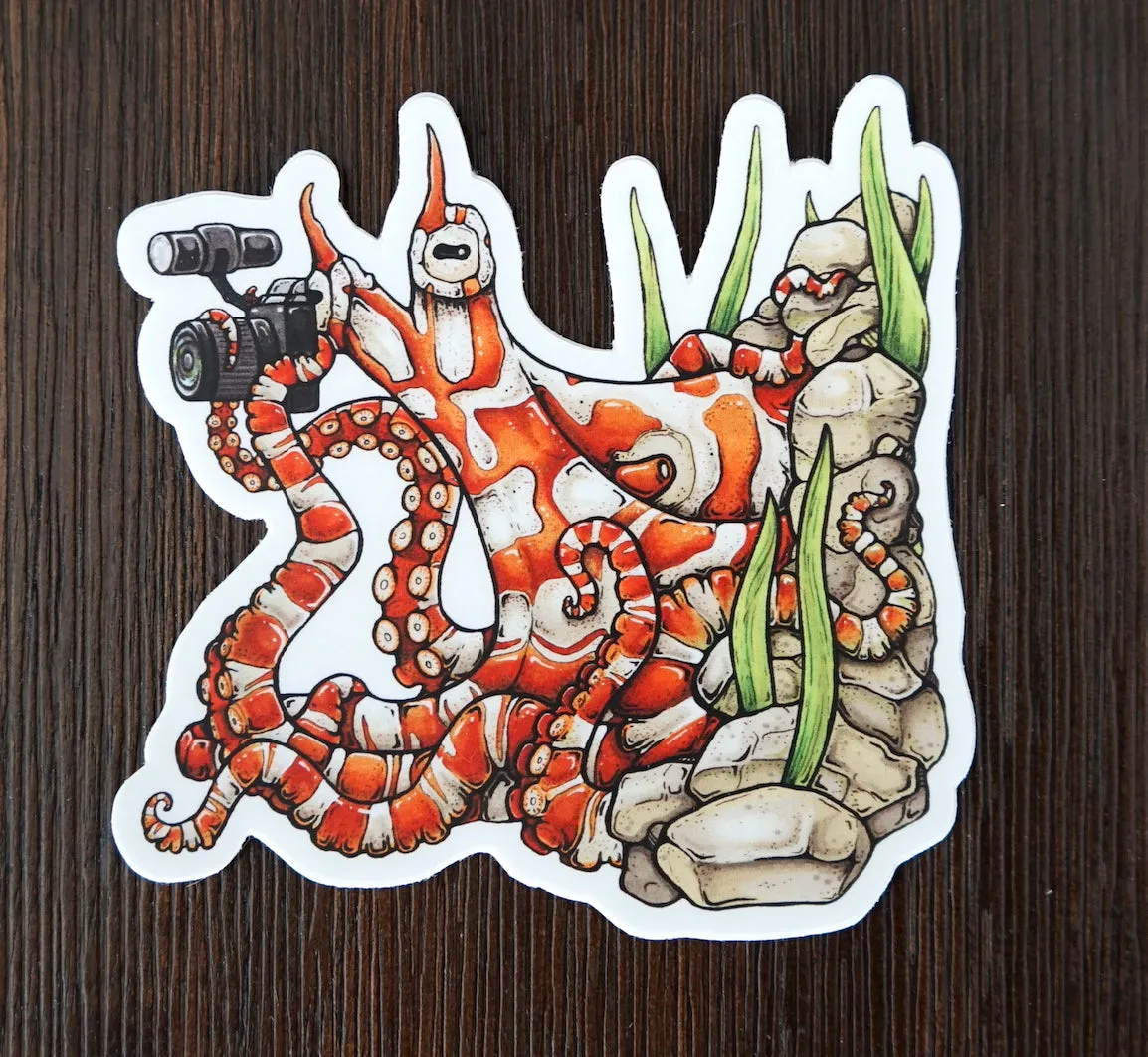 The Octographer! Octopus Sticker