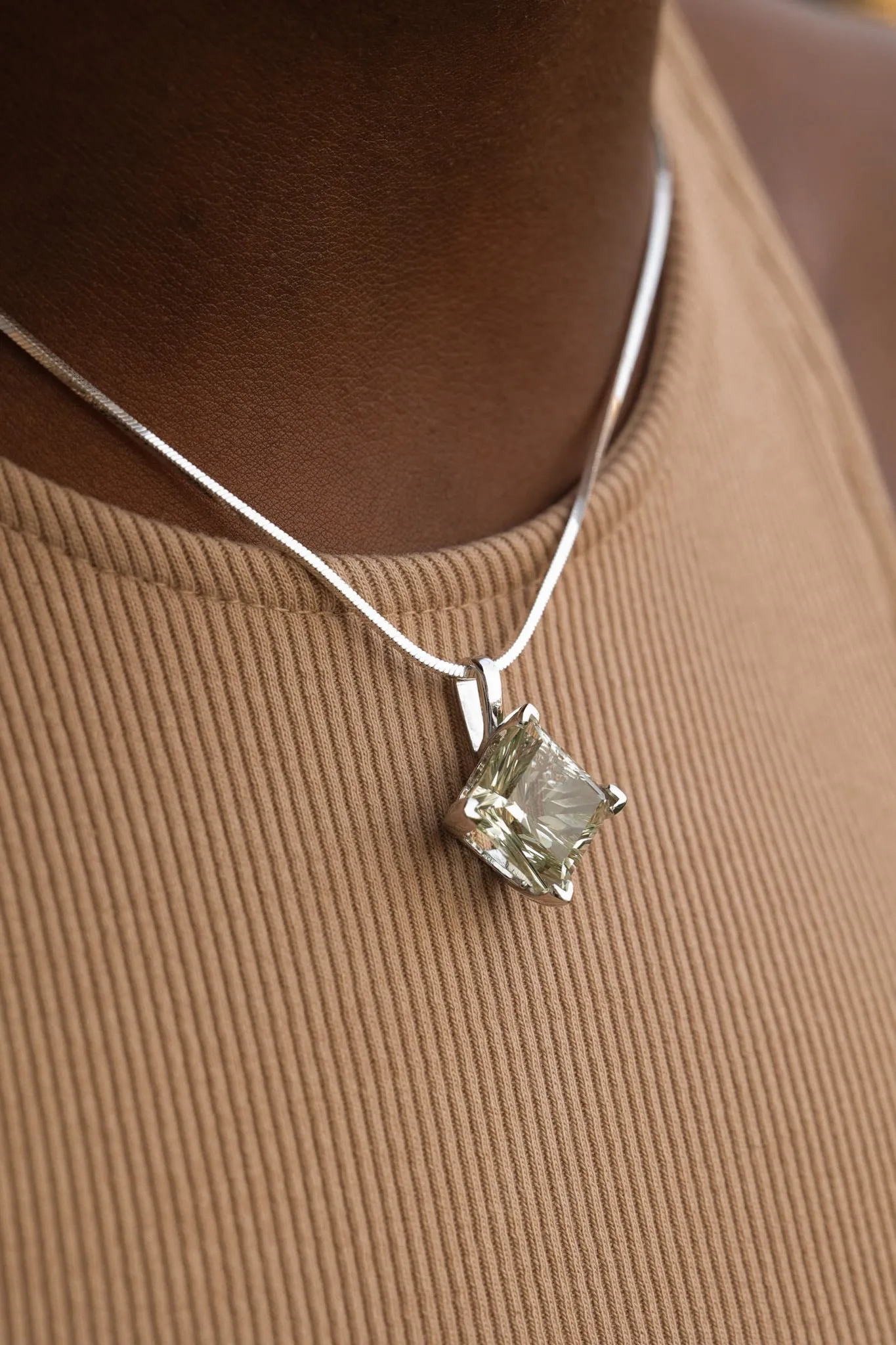 The Radiance Green Amethyst Prasiolite Pendant