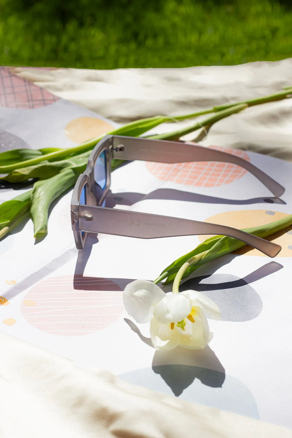 Thick Frame Mini Rectangle Sunglasses
