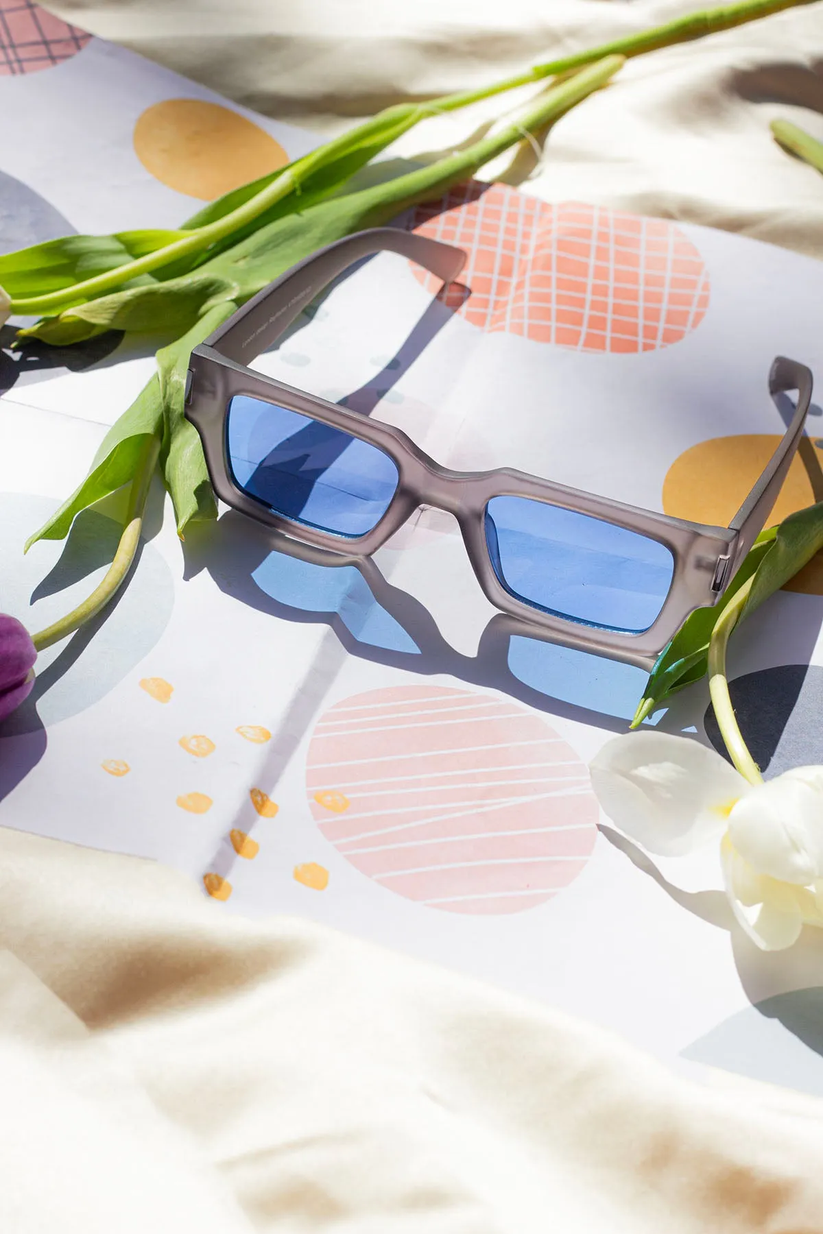 Thick Frame Mini Rectangle Sunglasses