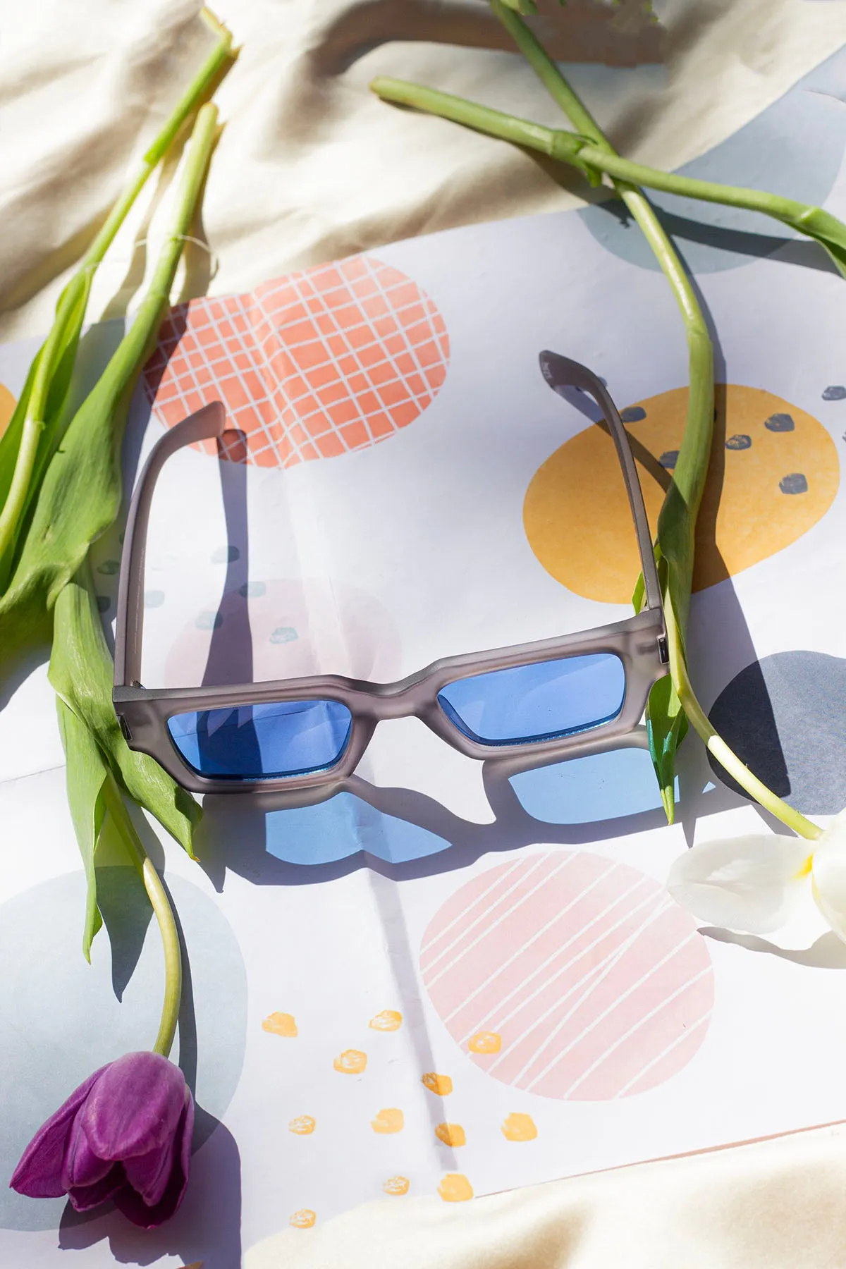 Thick Frame Mini Rectangle Sunglasses