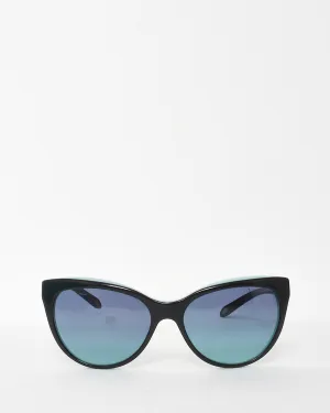 Tiffany & Co. Black Acetate TF4119 Metal Swirl Detail Sunglasses