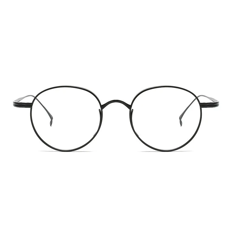 Titanium Vintage Oval Glasses Frame 10518