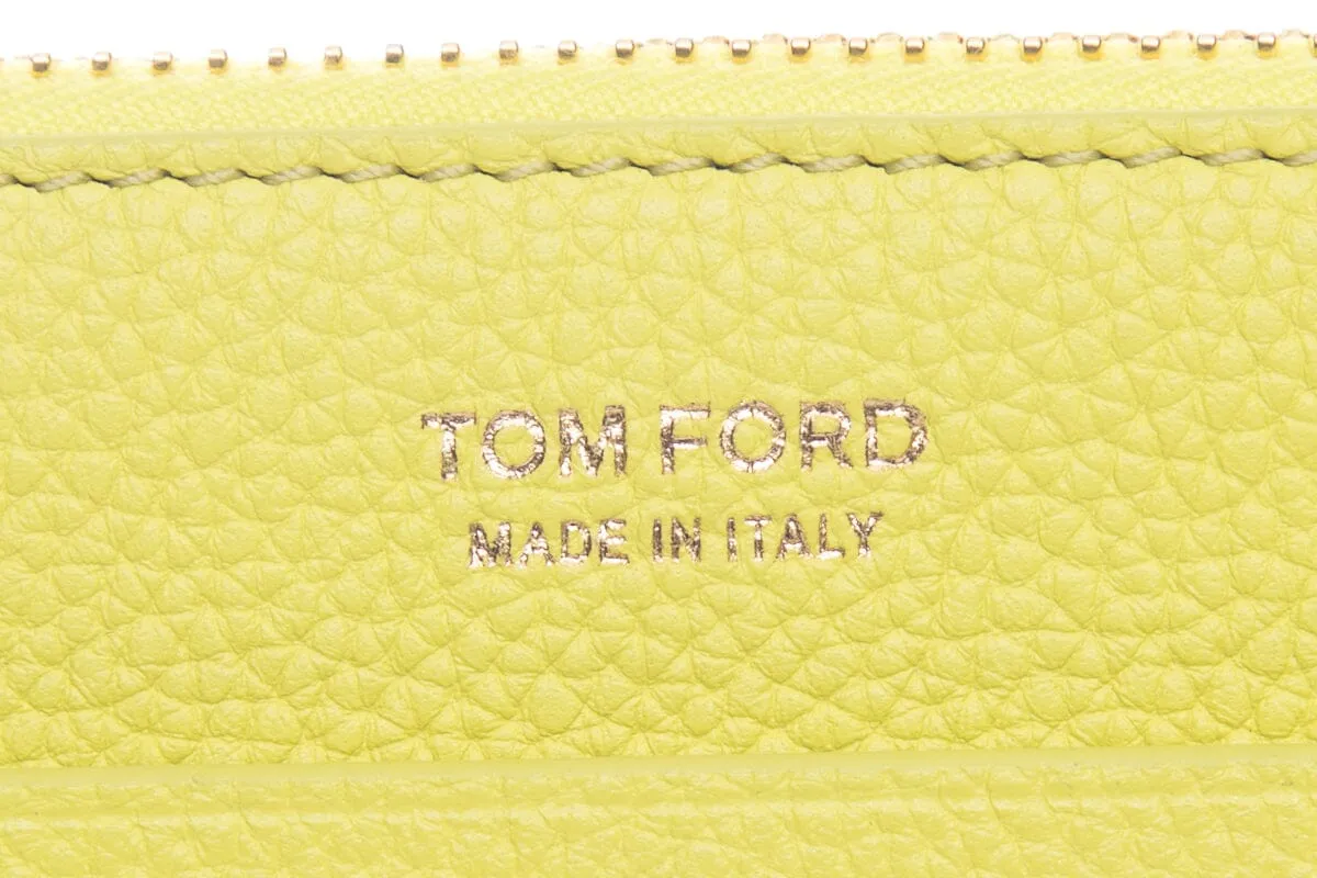 Tom Ford Yellow Turn Lock Wristlet