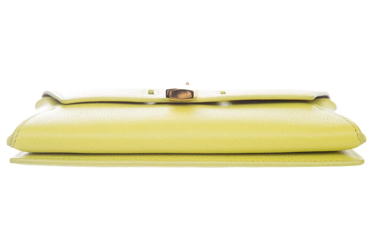 Tom Ford Yellow Turn Lock Wristlet