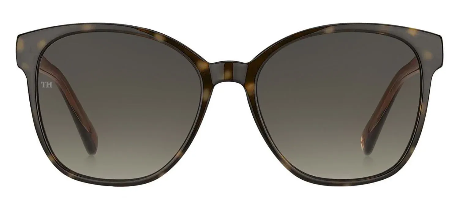 Tommy Hilfiger TH 1811/S 086_HA Square Plastic Havana Sunglasses with Brown Gradient Lens