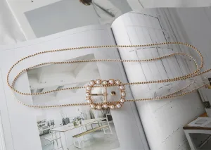 Transparent small belt fashion all-match jeans with tide jlthb0036