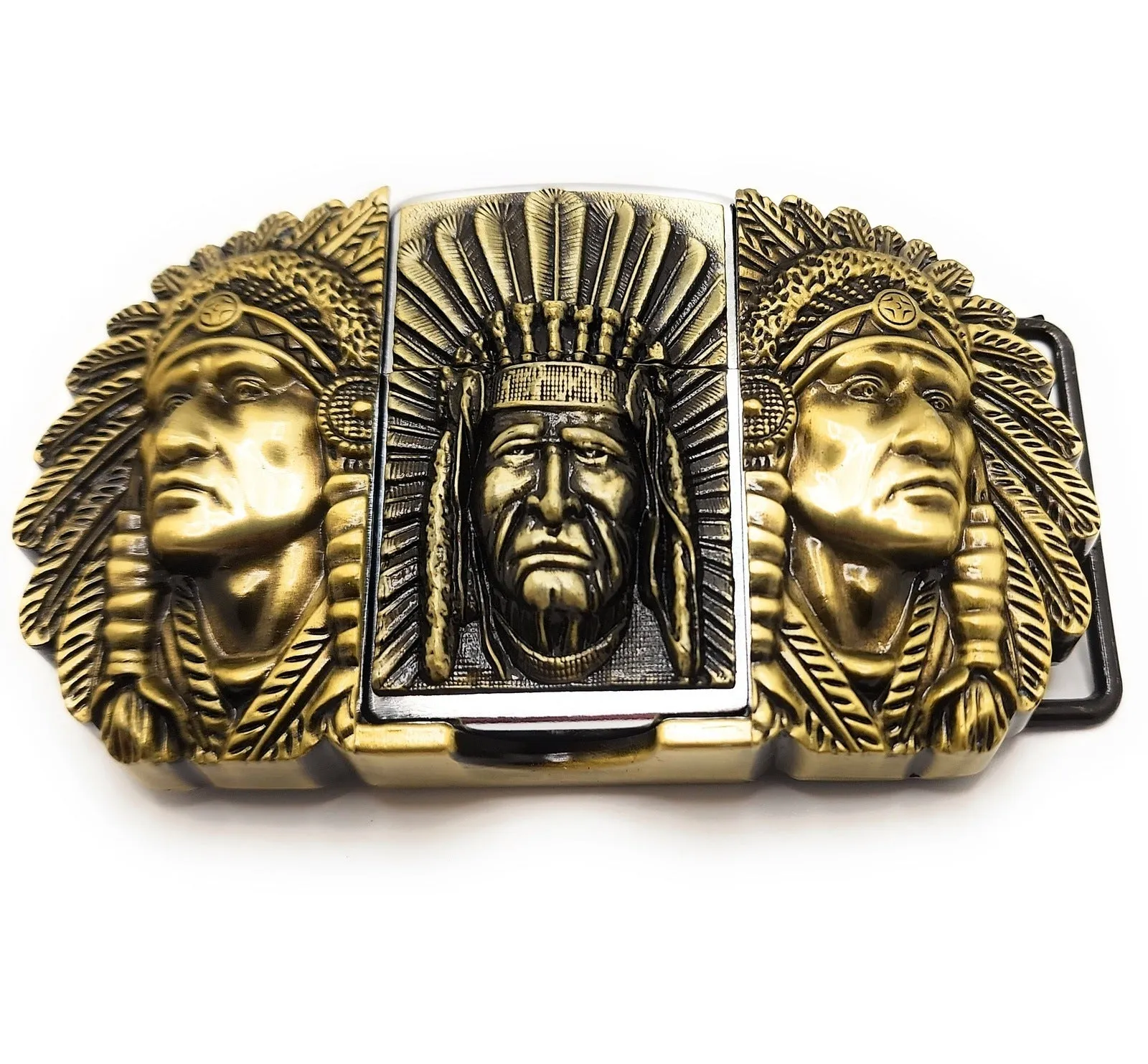 Triple Elders Lighter Belt Buckle Lighter Holder