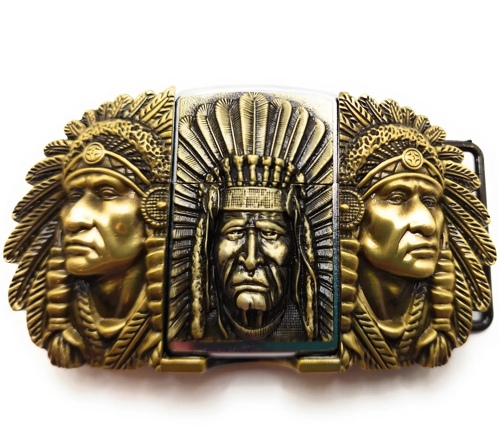 Triple Elders Lighter Belt Buckle Lighter Holder