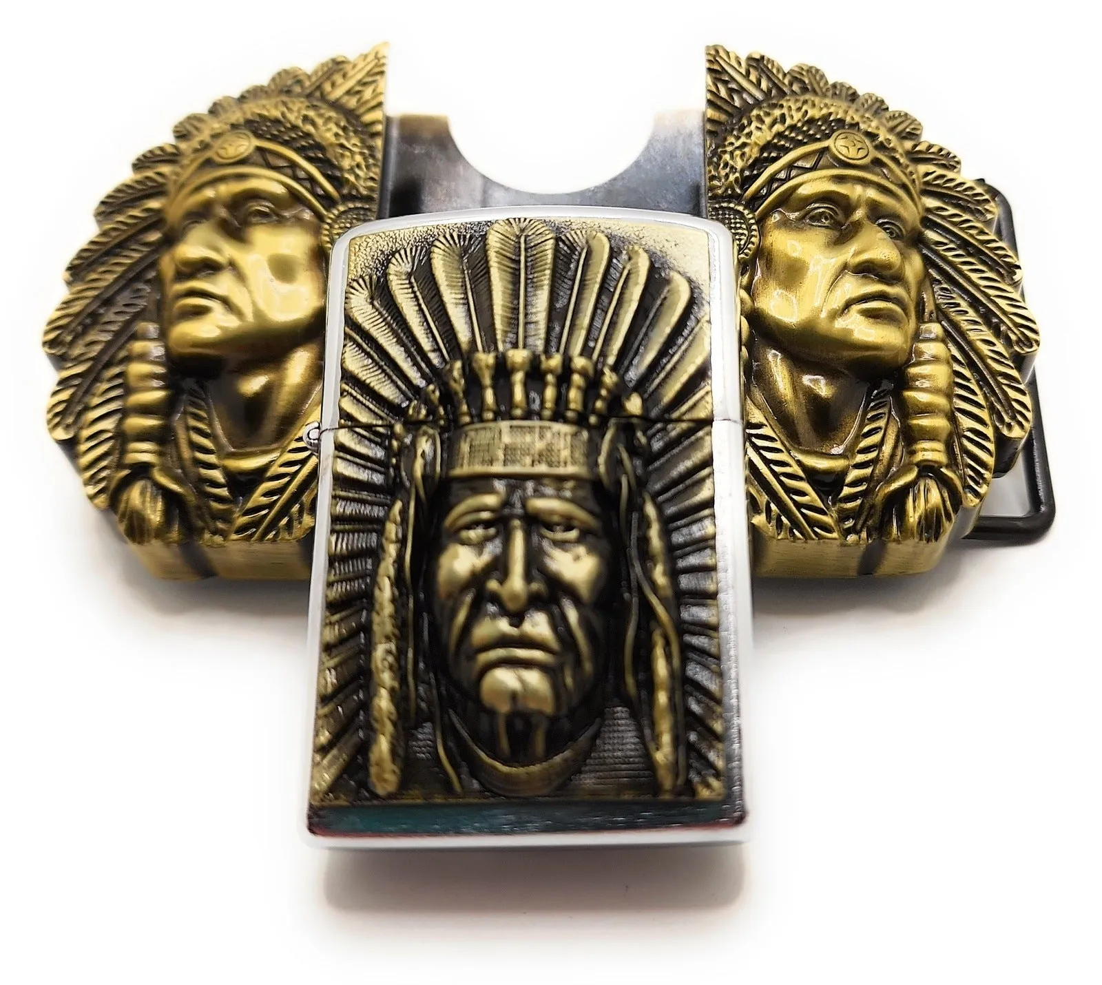 Triple Elders Lighter Belt Buckle Lighter Holder