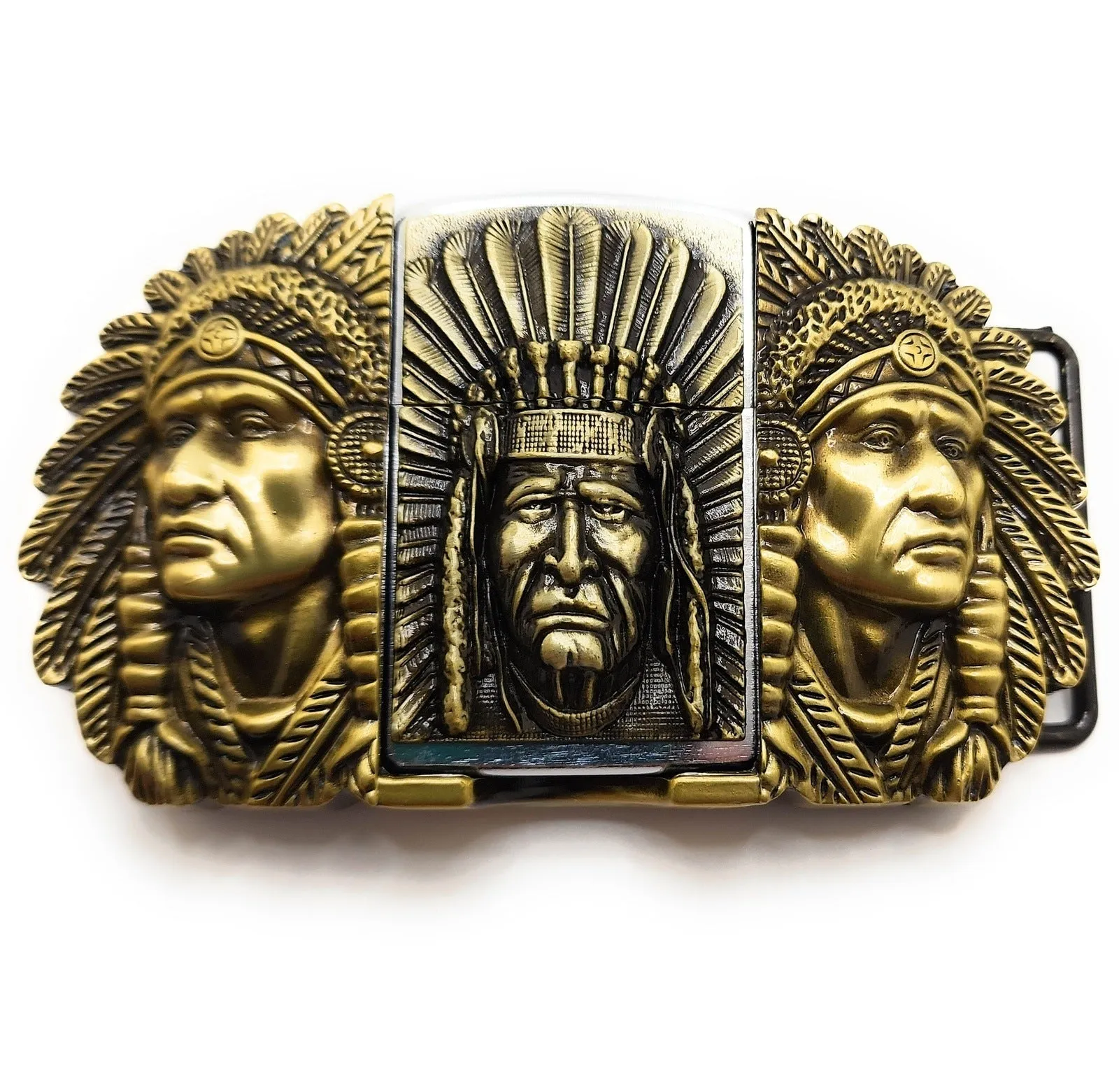 Triple Elders Lighter Belt Buckle Lighter Holder