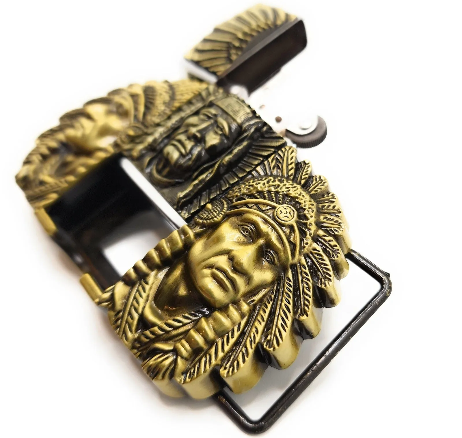 Triple Elders Lighter Belt Buckle Lighter Holder
