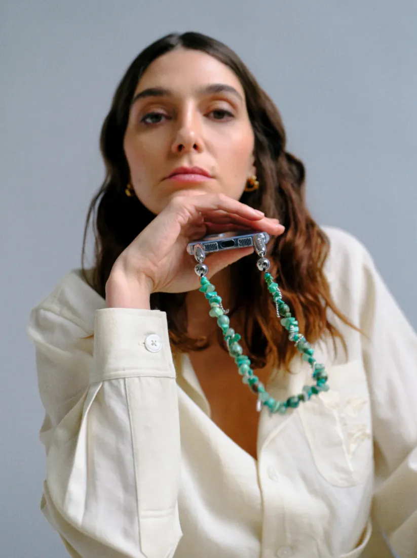 Turquoise Fringe Wristlet
