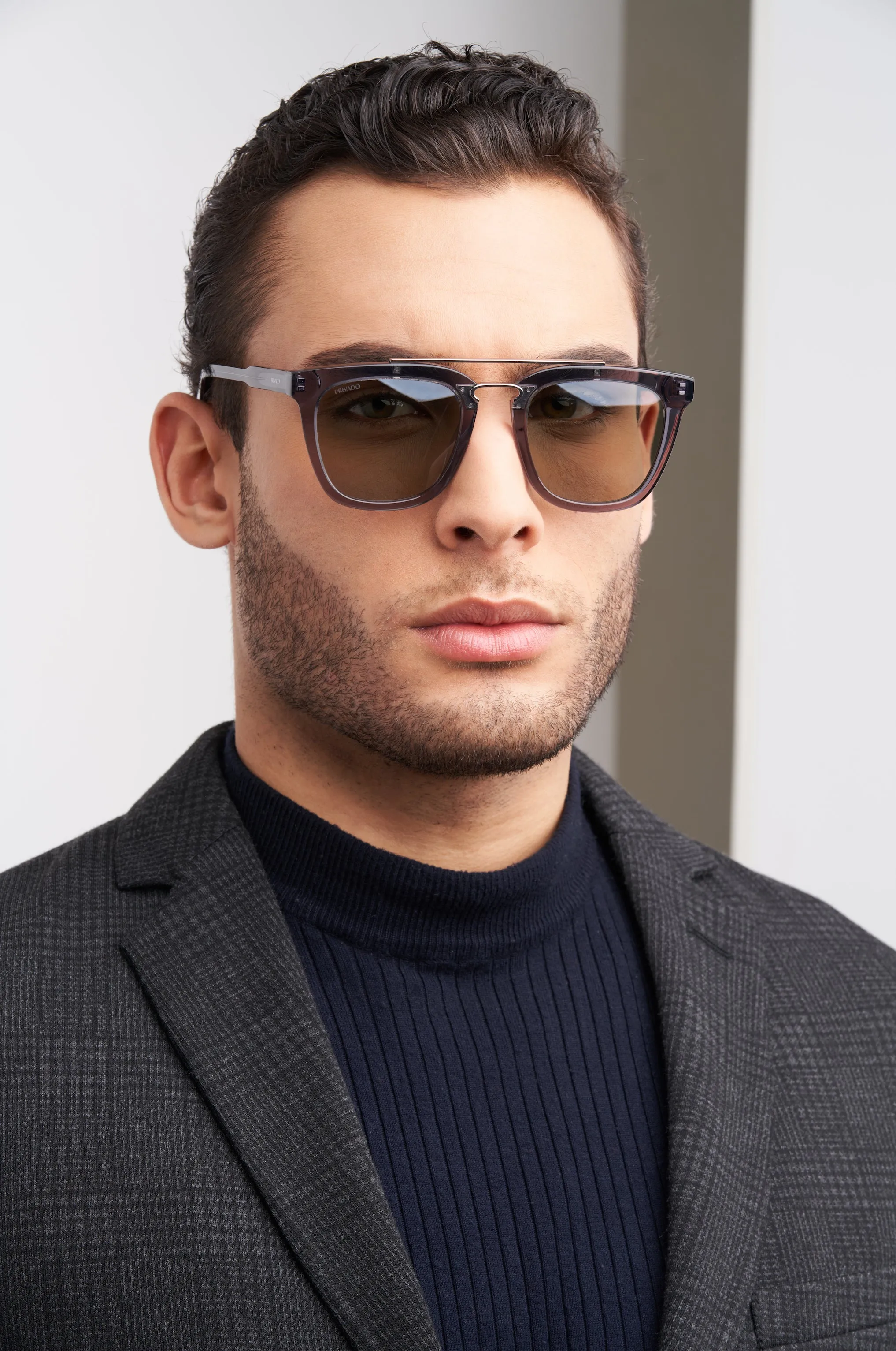 Tyto - Classic Square Polarized Sunglasses - Black & Gray