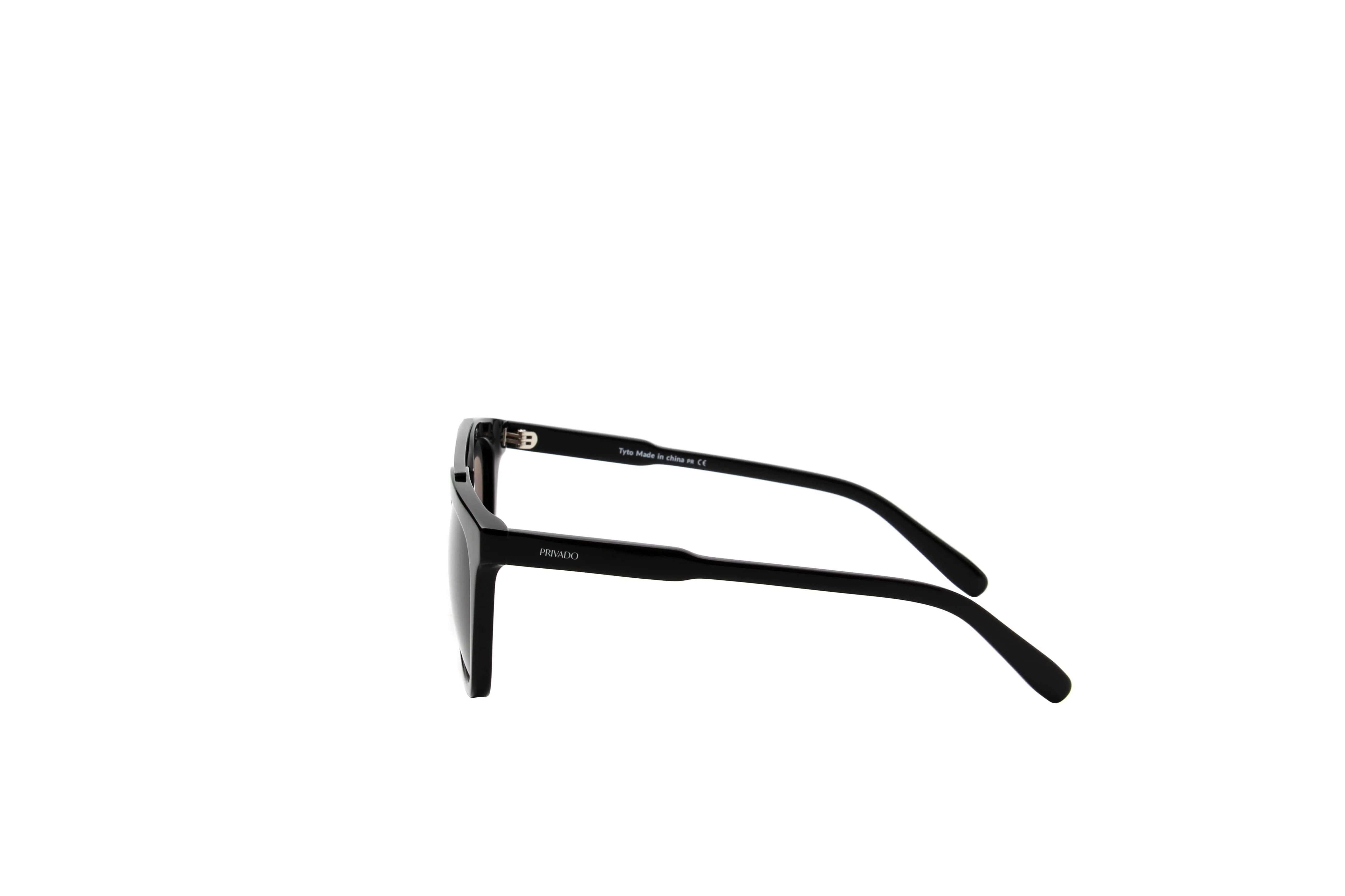 Tyto - Classic Square Polarized Sunglasses - Black & Gray
