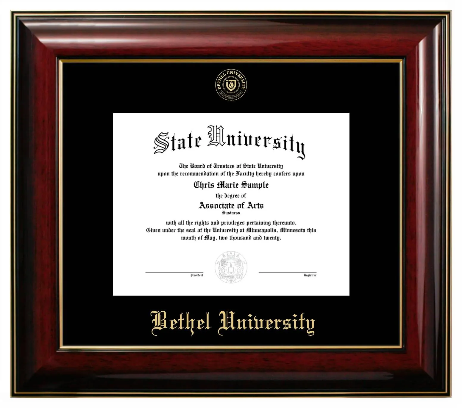 University Classic Gold Trim Diploma Frame