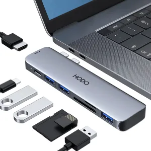 USB C Hub,Adapter for MacBook Air 2020/2019/2018, MacBook Pro Adapter 2017-2020 and Multiport Mac Adapter More with 4K HDMI, 3 USB 3.0 Ports, SD/TF Card Reader, 100W PD