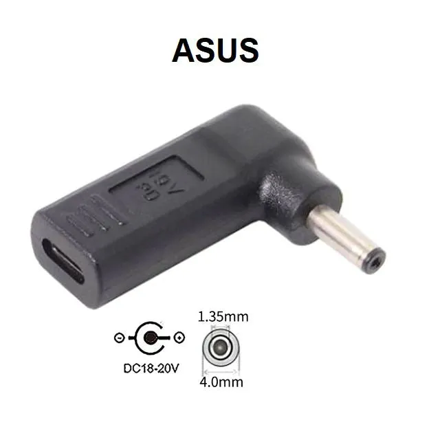 USB-C to Laptop Adapter - 1.35mm x 4.0mm - 19V - For ASUS