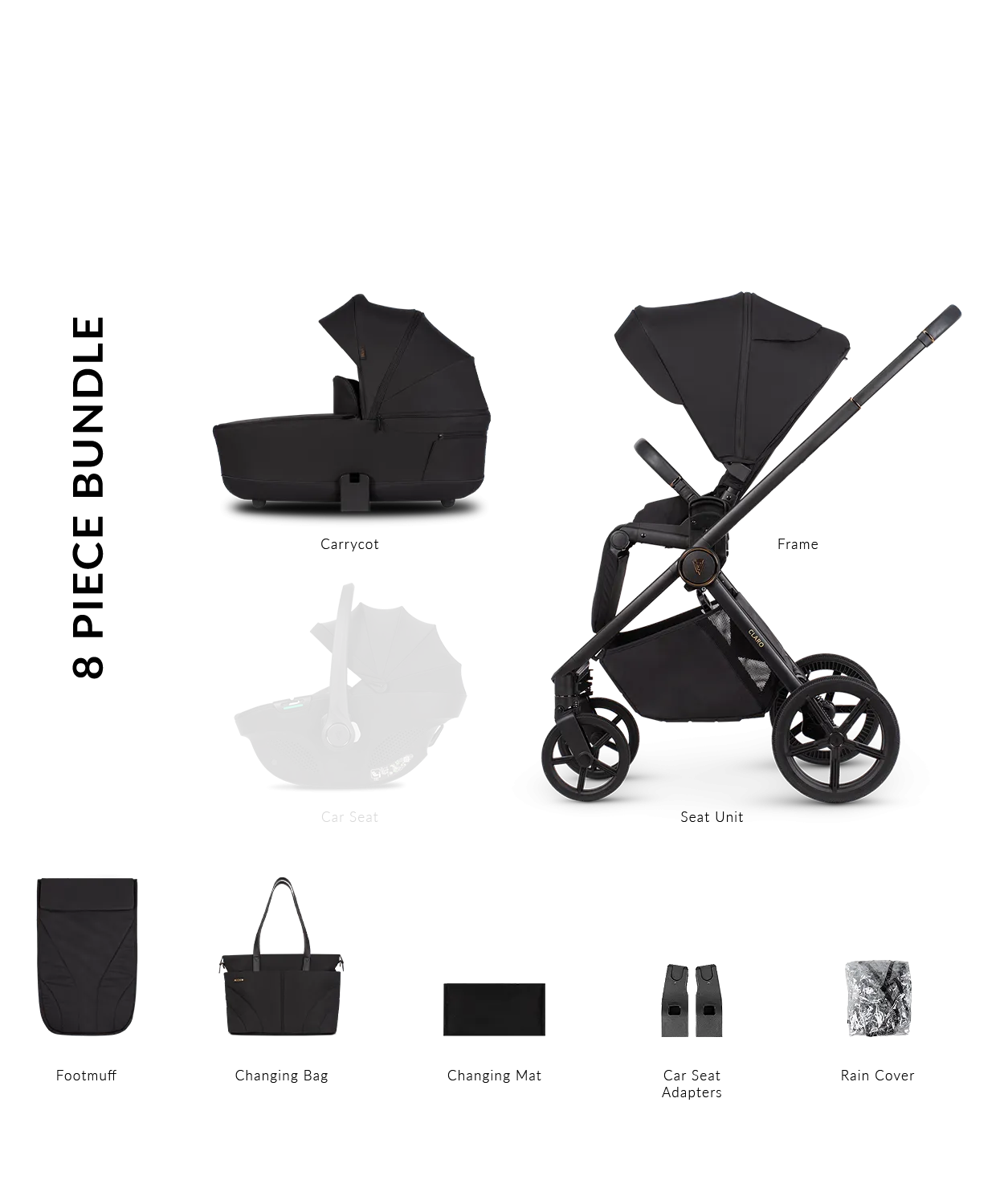 Venicci Claro in Black 2 in 1