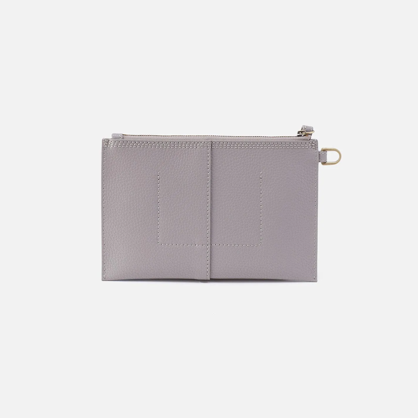 Vida Small Pouch in Micro Pebbled Leather - Morning Dove Grey