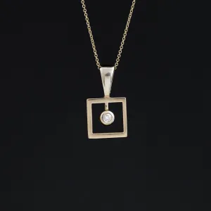 Vintage Square Frame Pendant