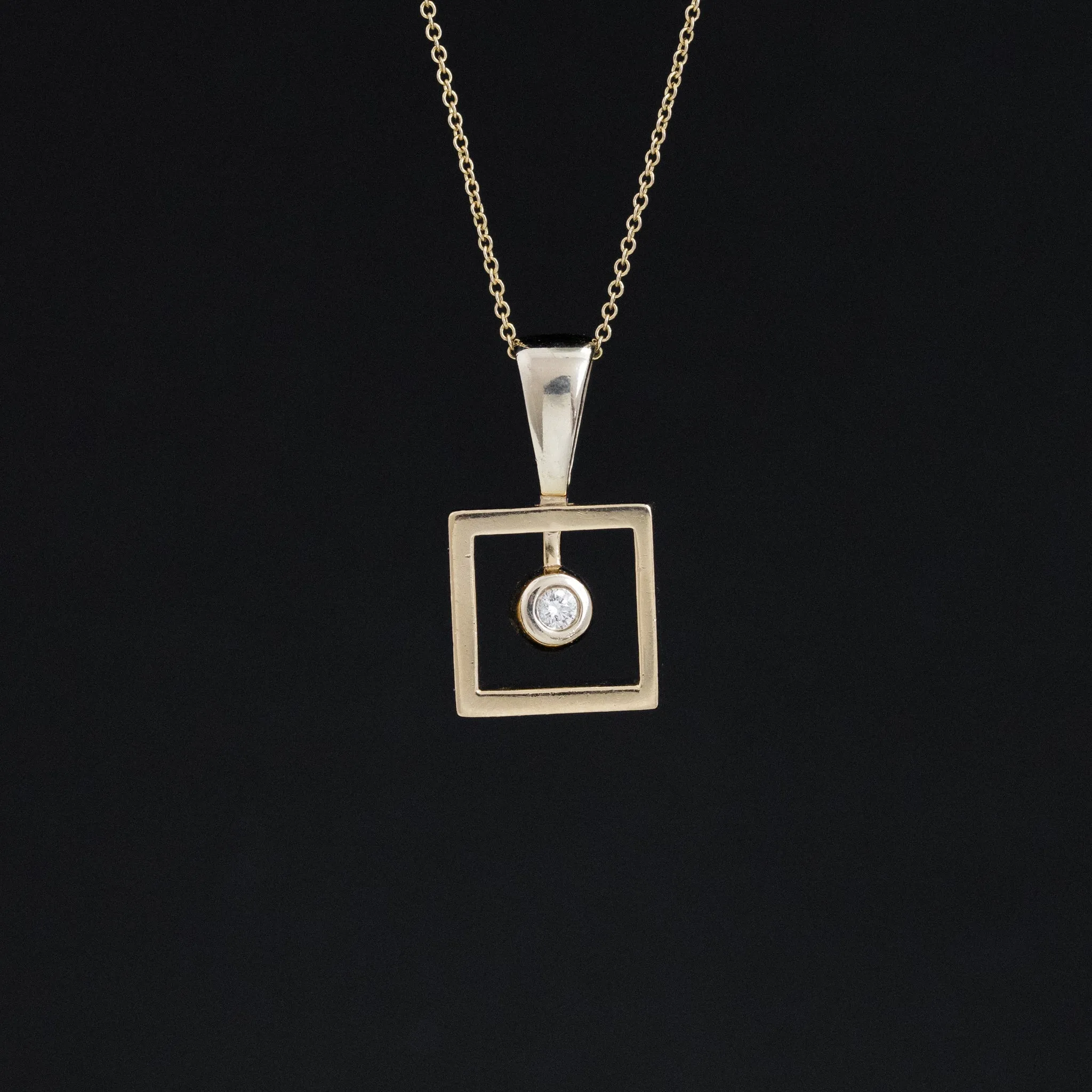 Vintage Square Frame Pendant