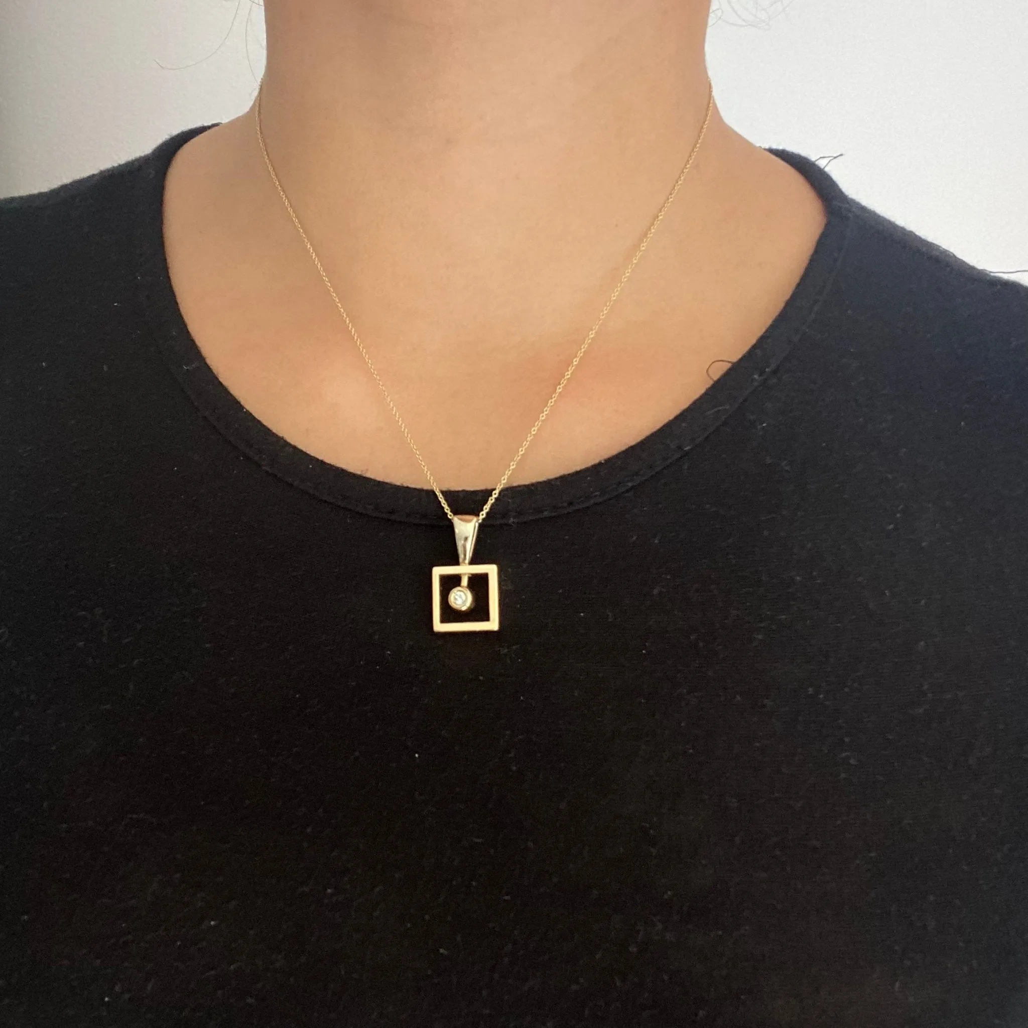 Vintage Square Frame Pendant