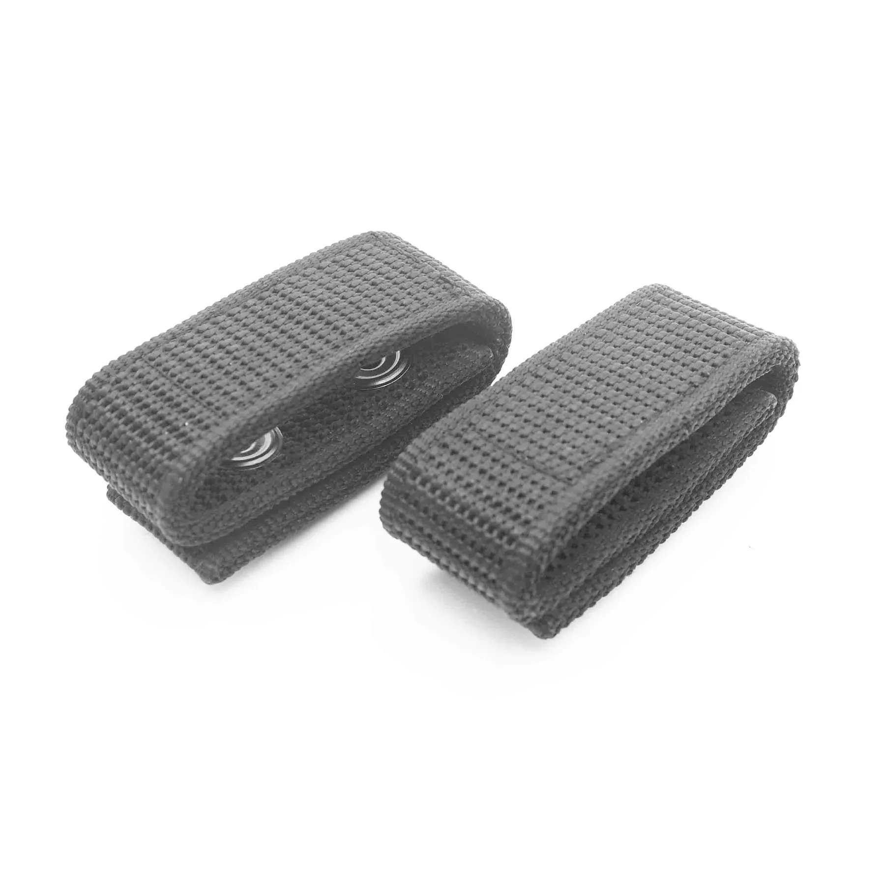 VTS Belt Keepers Ballistic Weave Nylon with Black Press Stud Closure Black 4 Pack