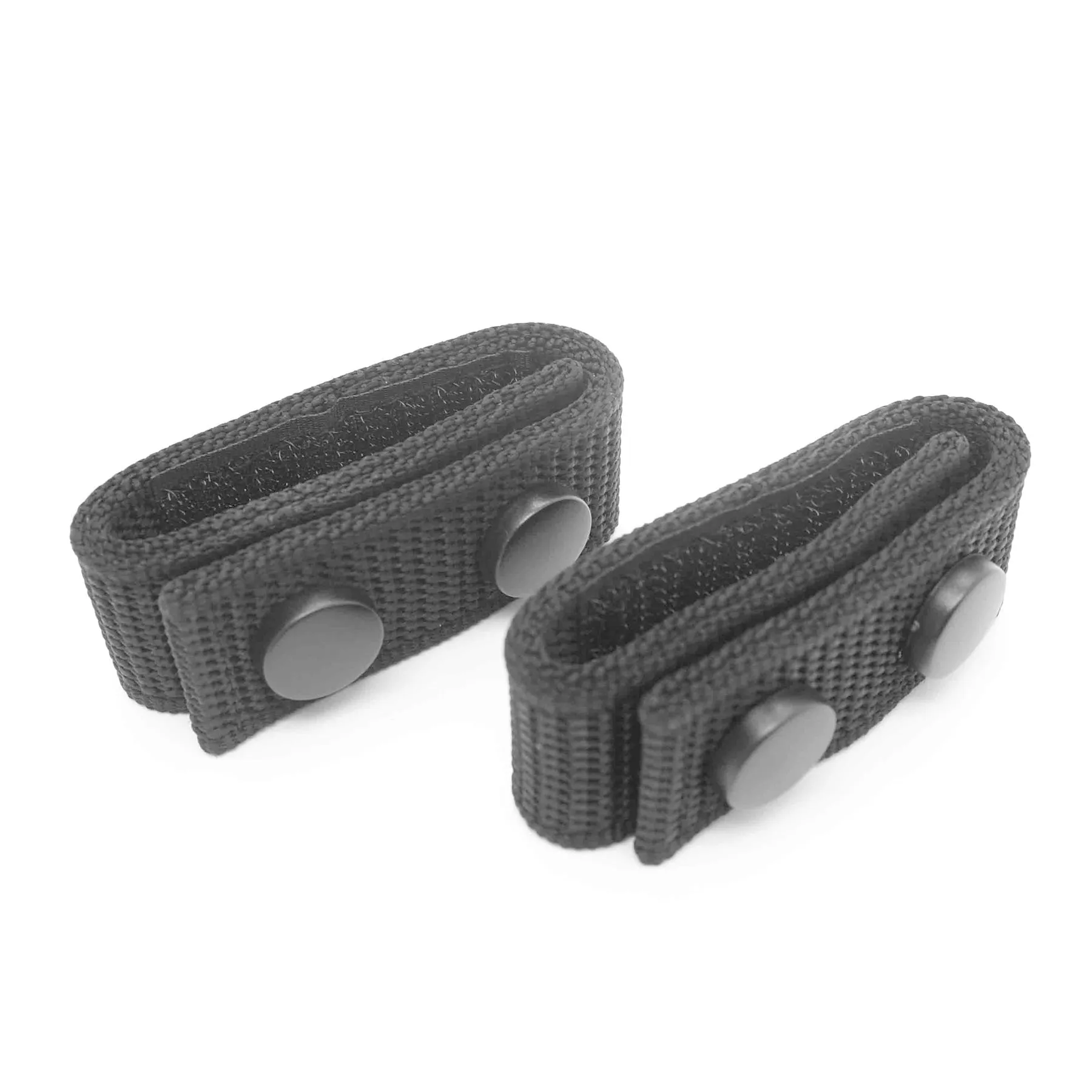 VTS Belt Keepers Ballistic Weave Nylon with Black Press Stud Closure Black 4 Pack
