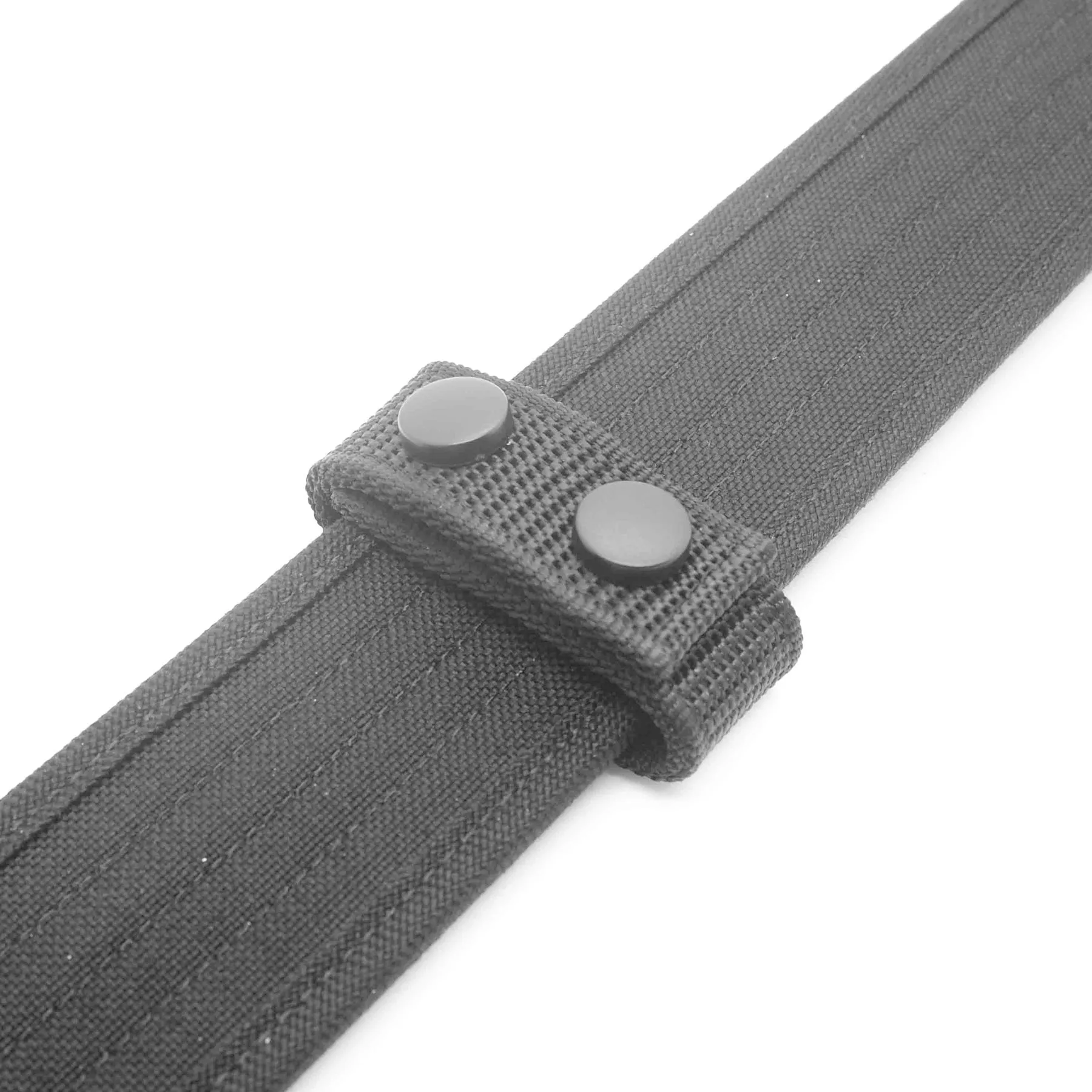 VTS Belt Keepers Ballistic Weave Nylon with Black Press Stud Closure Black 4 Pack