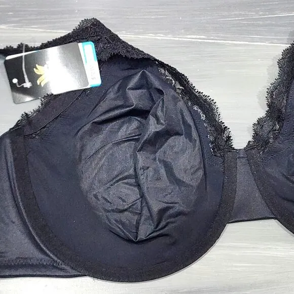 Wacoal Bra 40DDD Softy Styled Underwire Bra 855301 Black