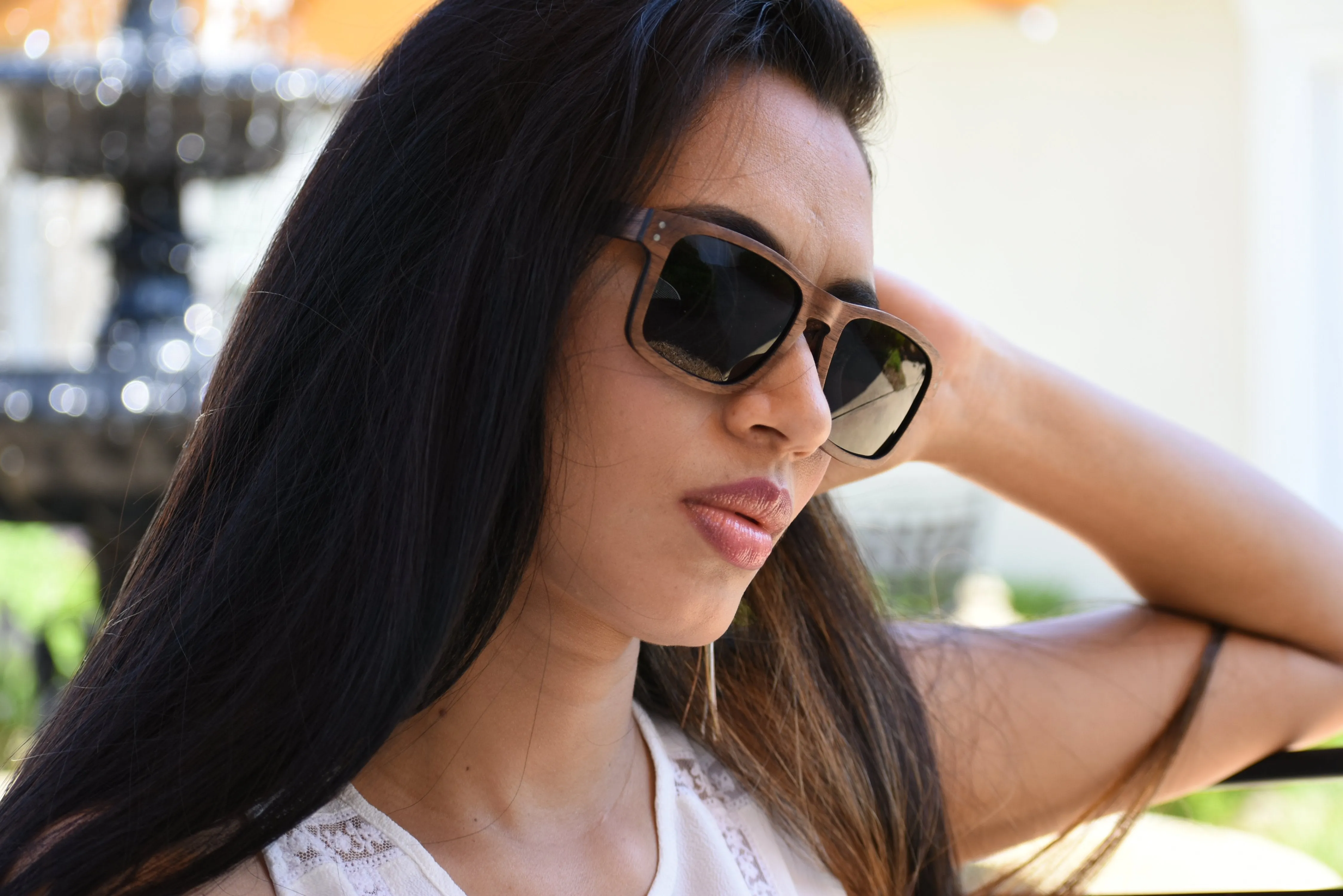 Walnut Wood Classic Frame Sunglasses - Alta