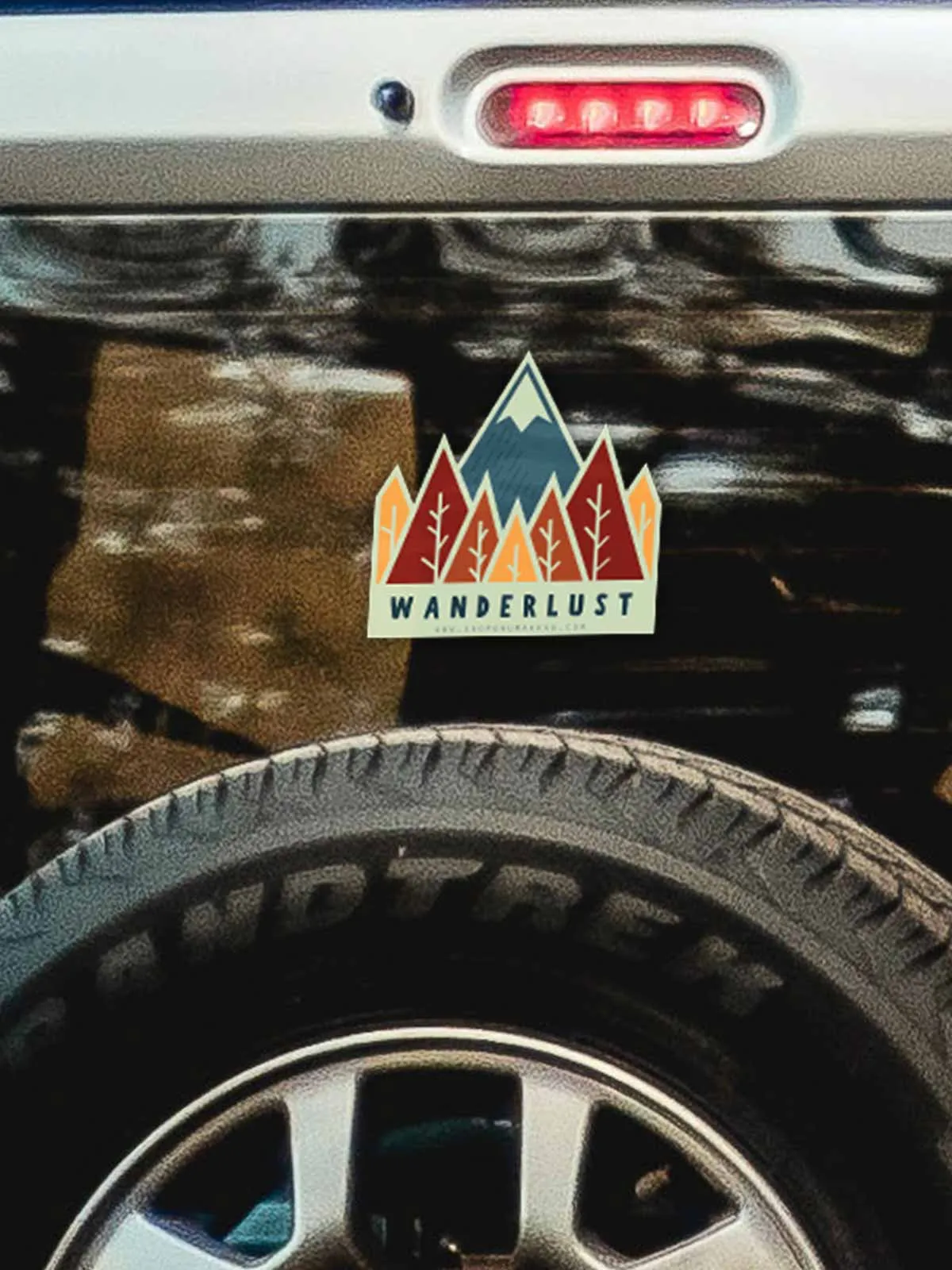 Wanderlust | Combo of 5 Bike/ Laptop/ Car Stickers