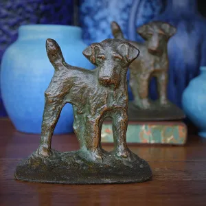 Watchful Terrier Bookends