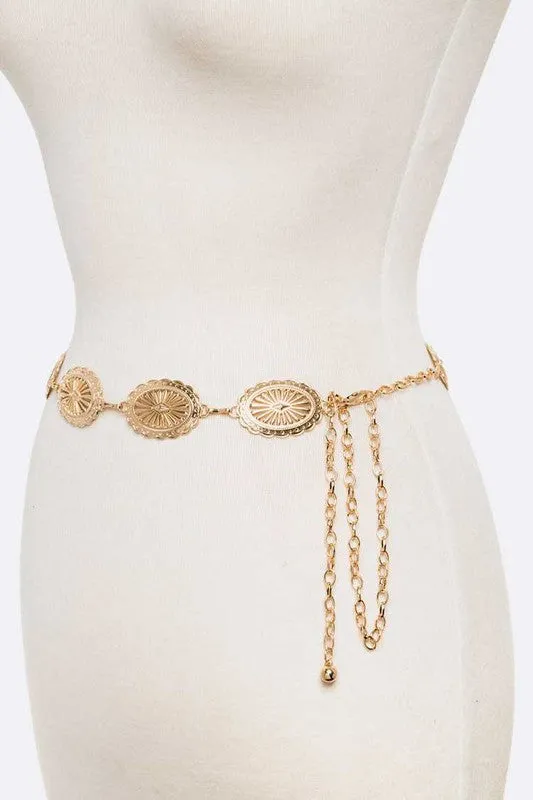 Western Concho Fashioln Chain Belt