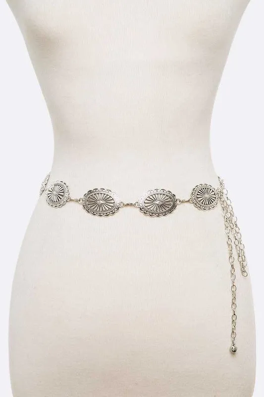 Western Concho Fashioln Chain Belt