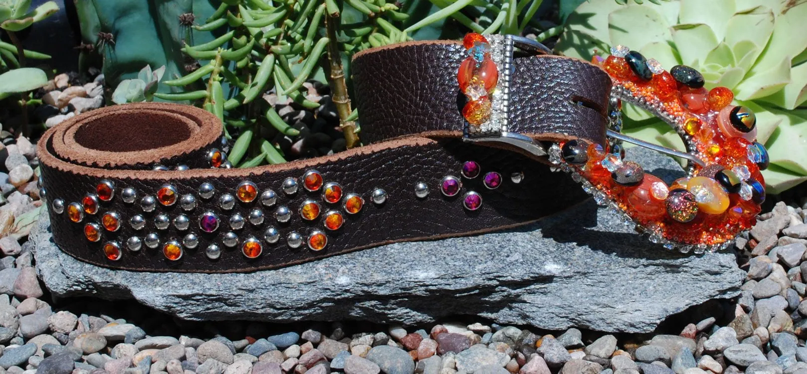 Western Cowgirl Buckle & Belt - Medium