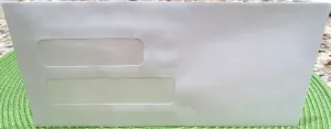 WHITE DOUBLE WINDOW ENVELOPES-50 COUNT