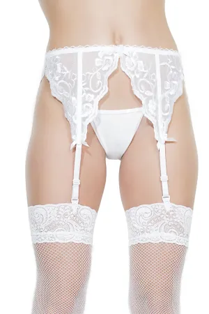 White Lace Garter Belt