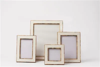 White Picture Frame with Gold Border 5"x7"