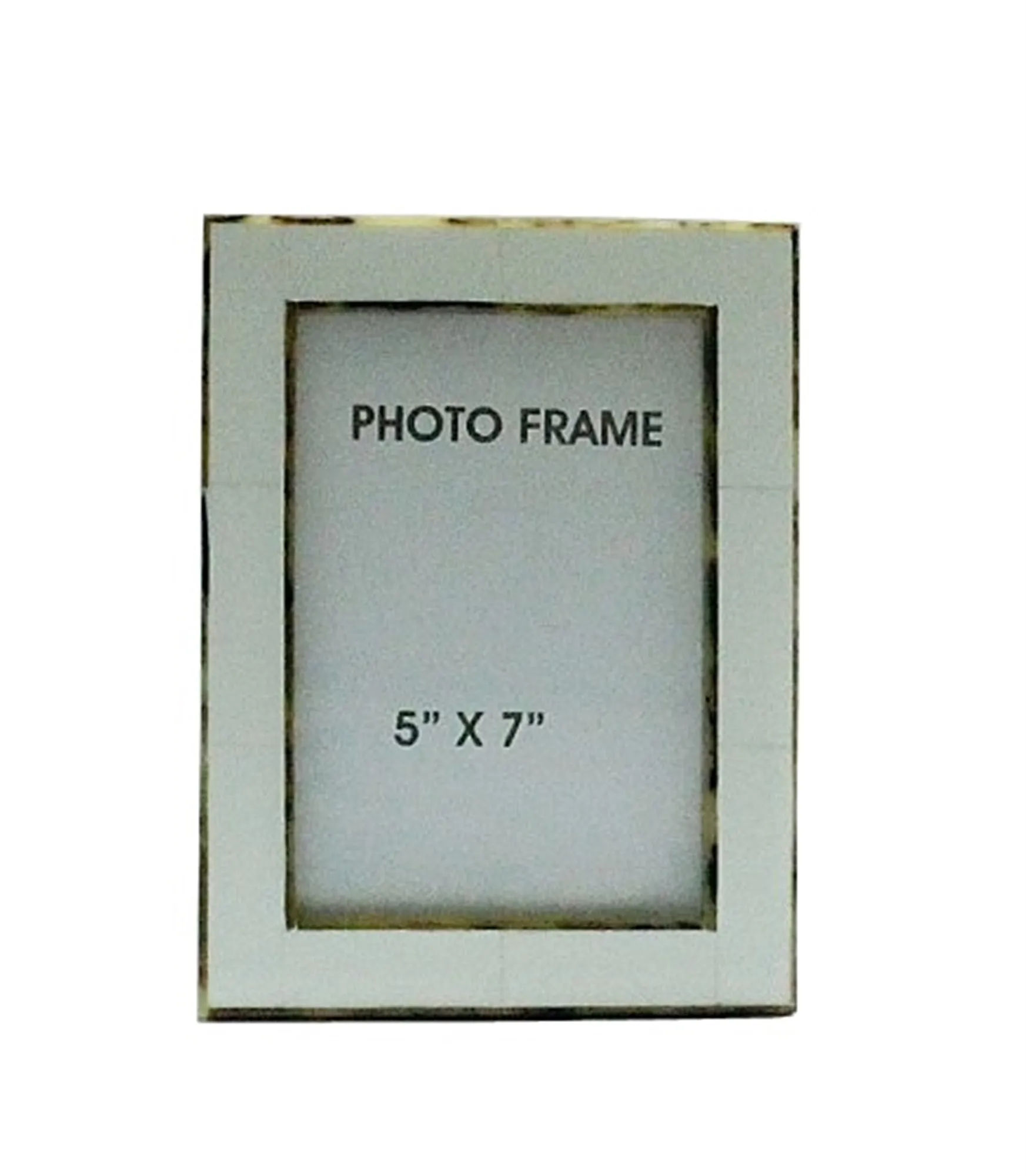 White Picture Frame with Gold Border 5"x7"