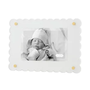 White Scallop Acrylic Frame