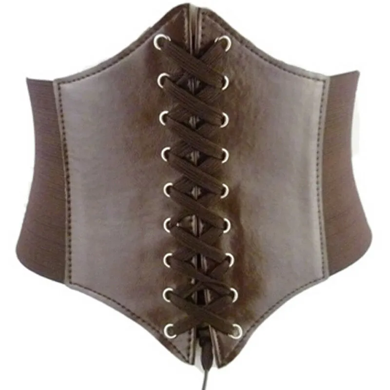 Wide Belt Corset Belt with Laced up front