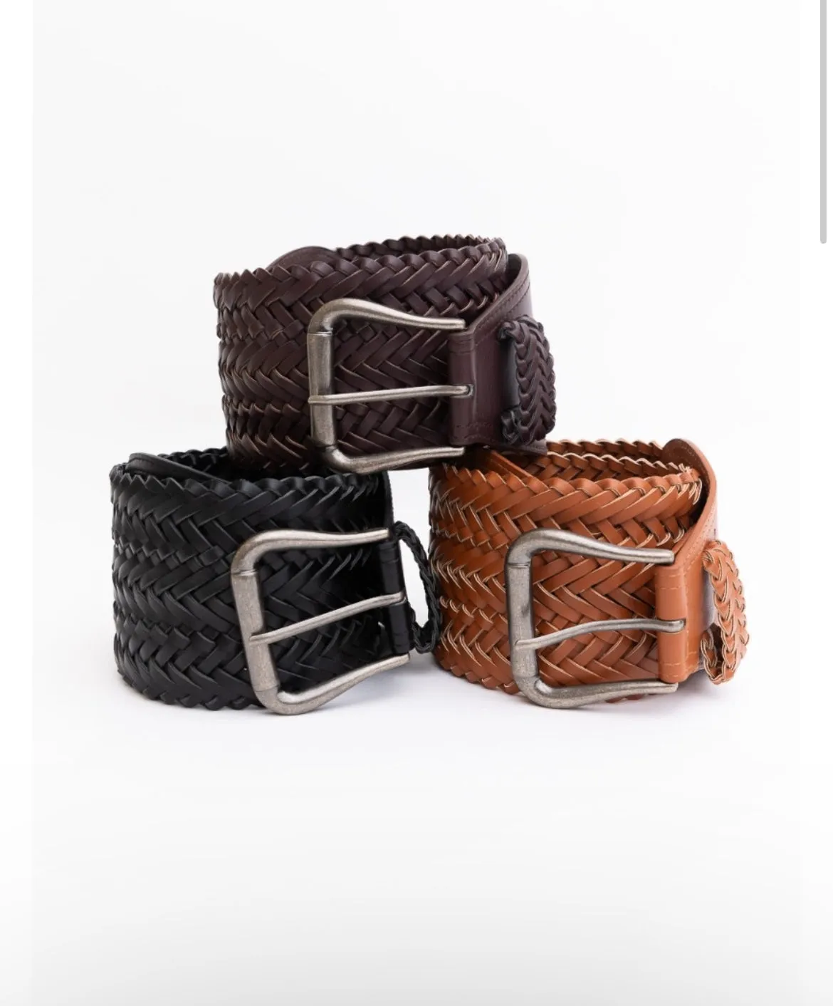 Wide Braided Belt