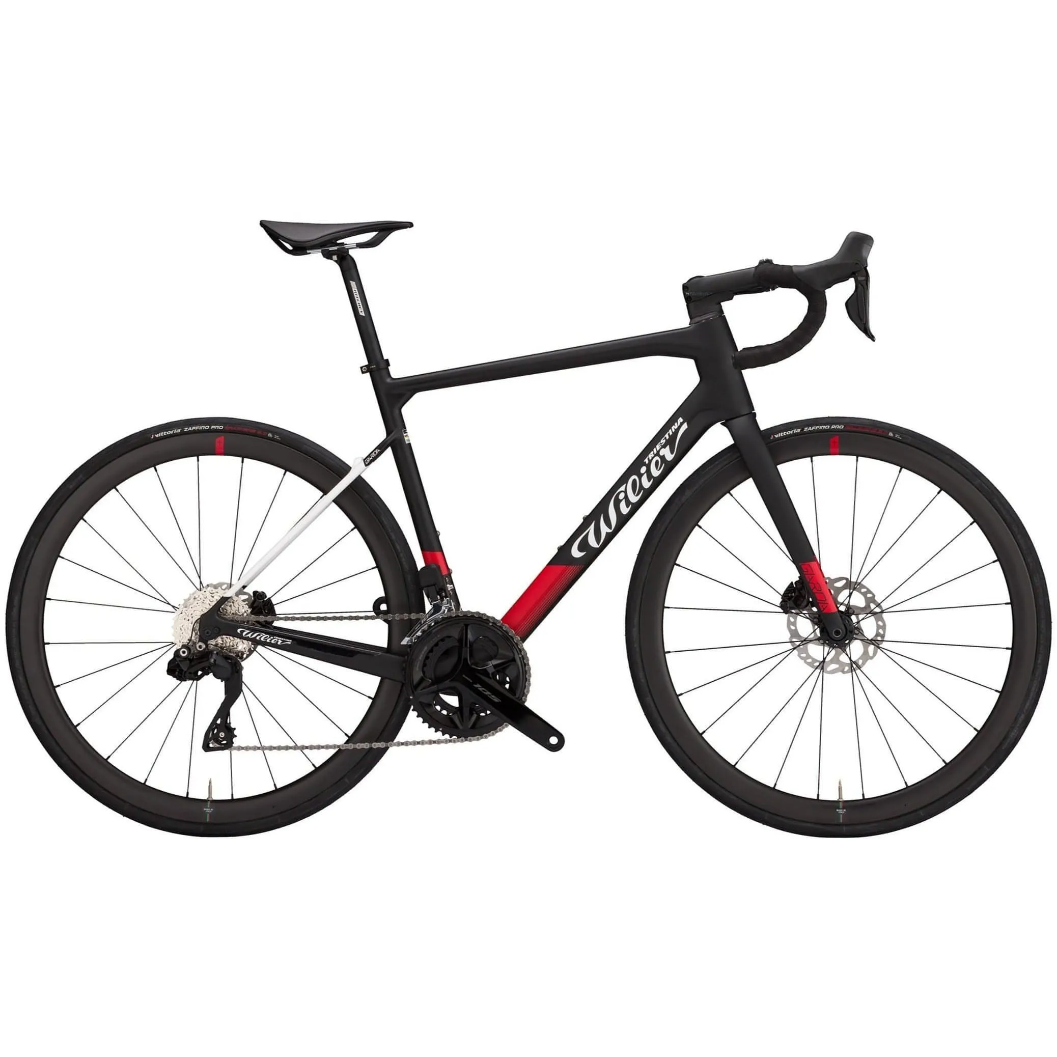 Wilier Triestina Garda Disc 105 Di2 Carbon Road Bike 2023 - Black & Red