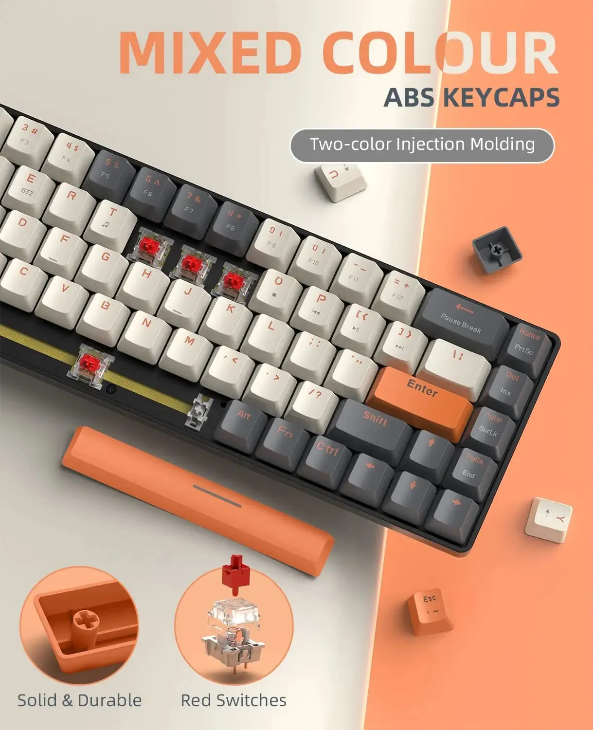 Wireless Mechanical Keyboard Bluetooth Dual Mode Hot-Swappable Mini