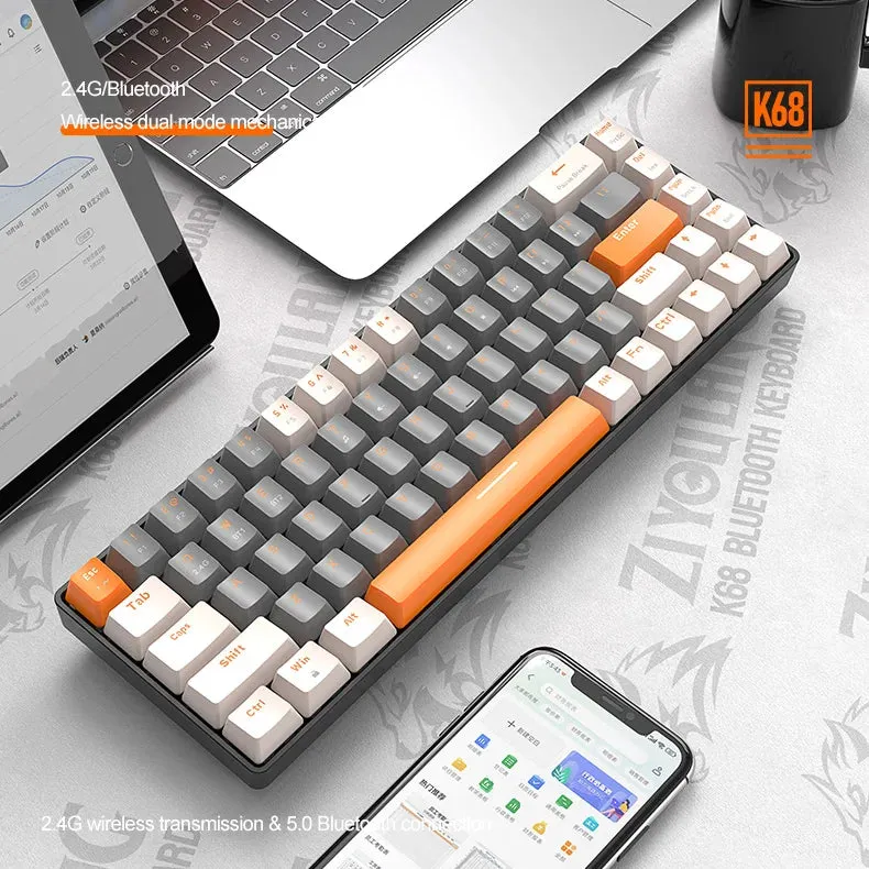 Wireless Mechanical Keyboard Bluetooth Dual Mode Hot-Swappable Mini